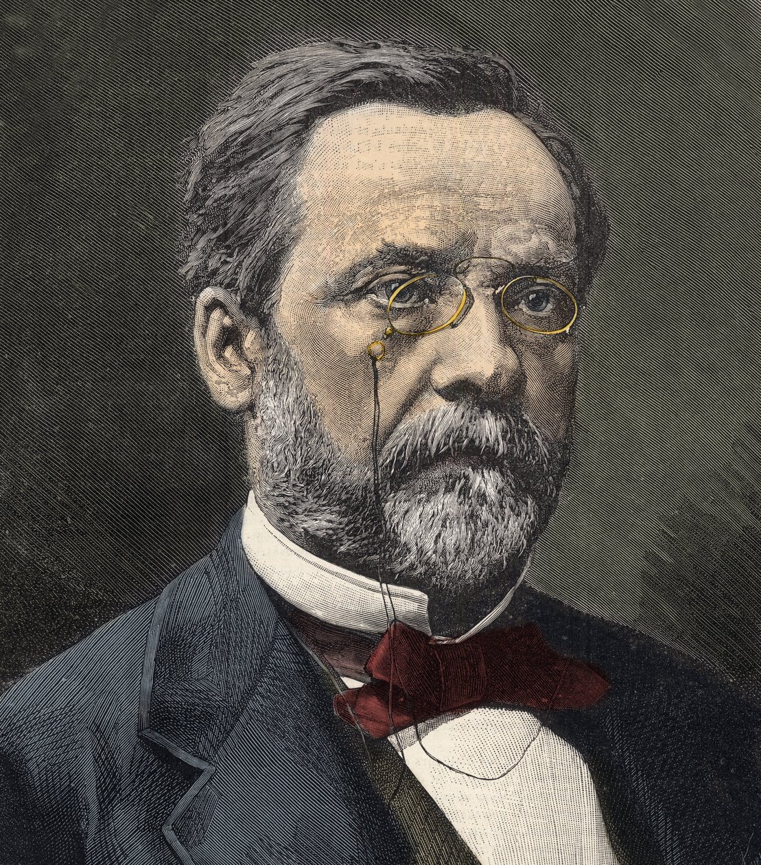 Retrato de Louis Pasteur (1822-1895), químico e microbiologista inglês de French School