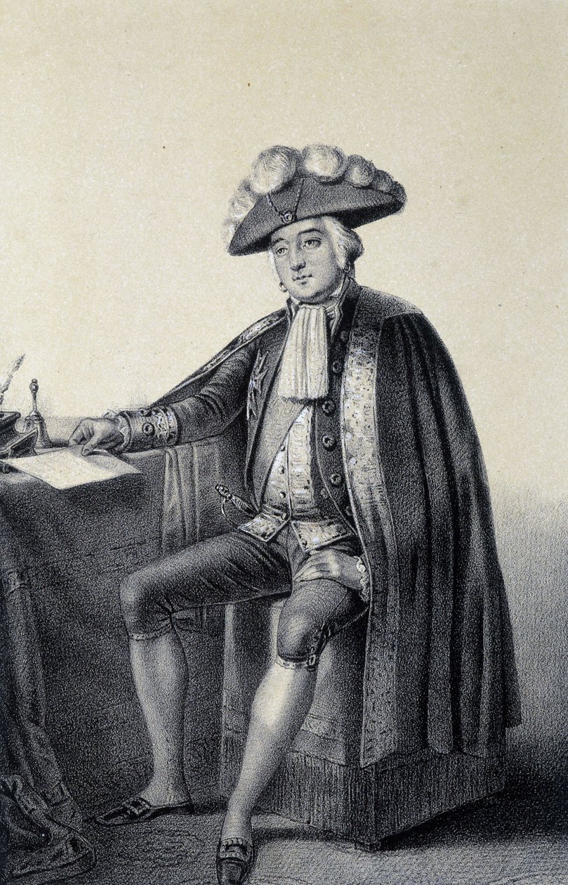 Retrato de Louis Philippe II Joseph, Duque de Orleães e Chartres, conhecido como Philippe Egalité de French School