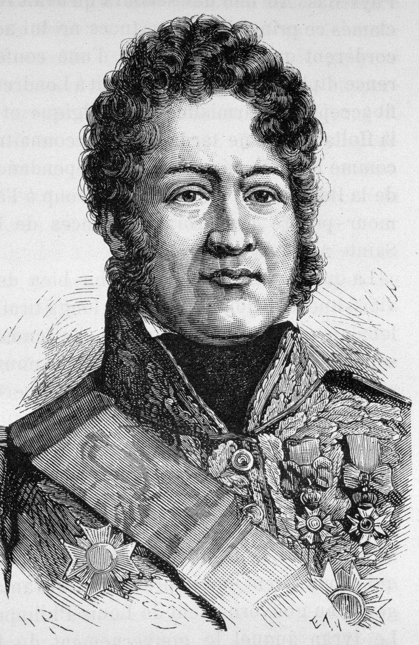 Retrato de Louis Philippe I (1773 - 1850) - em "L