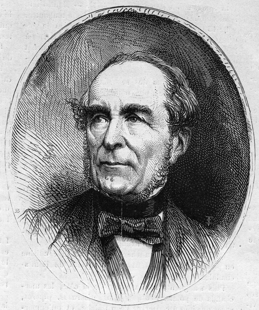 Retrato de Louis Vitet (1802-1873), político francês. Gravura em "Le Monde Illustré" n°844 de 13 de Junho de 1873. de French School