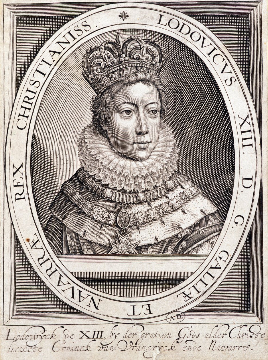 Retrato de Luís XIII, jovem. de French School