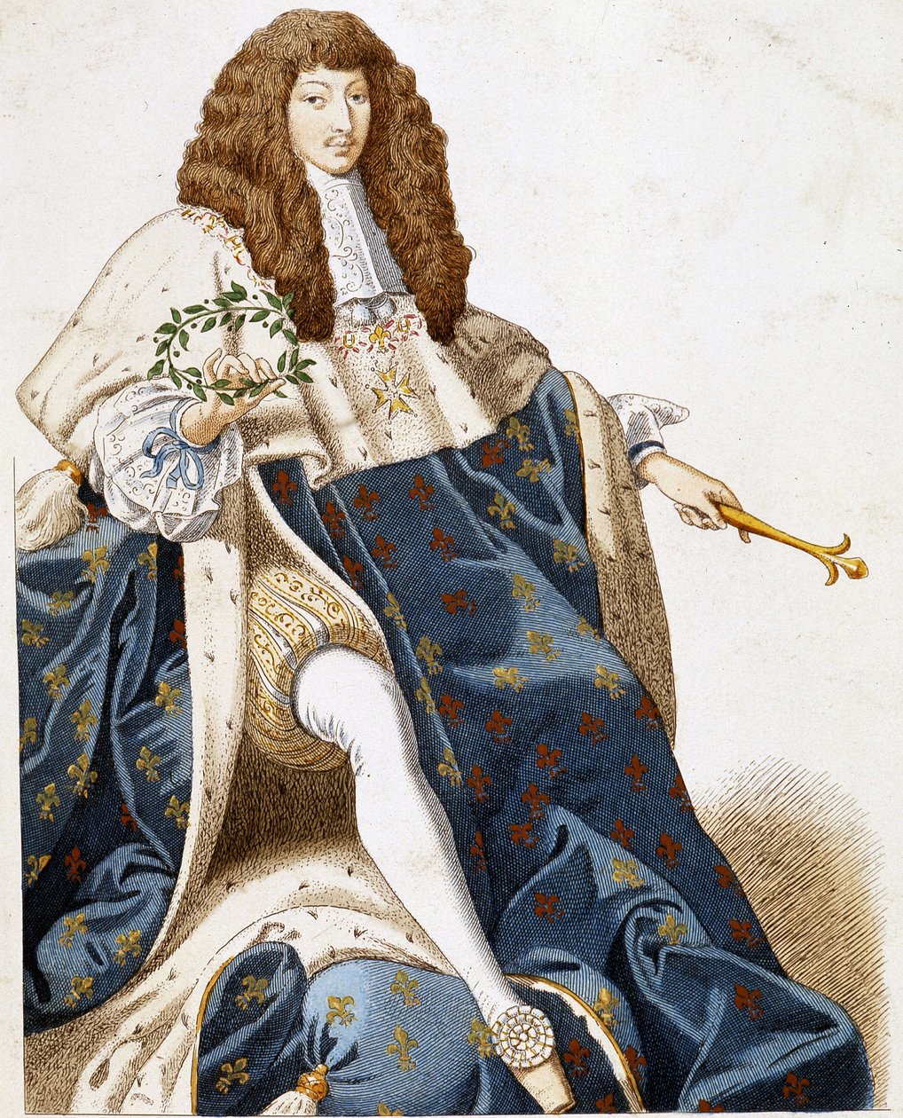 Retrato de Luís XIV, jovem. de French School