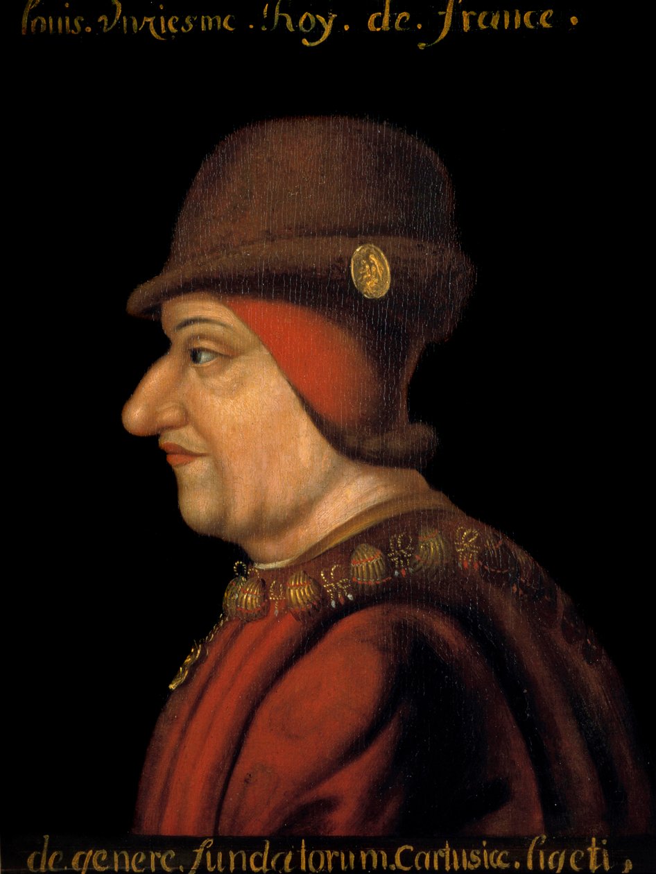 Retrato de Luís XI (1423-1483), Rei de França. Escola francesa do século XVII. de French School