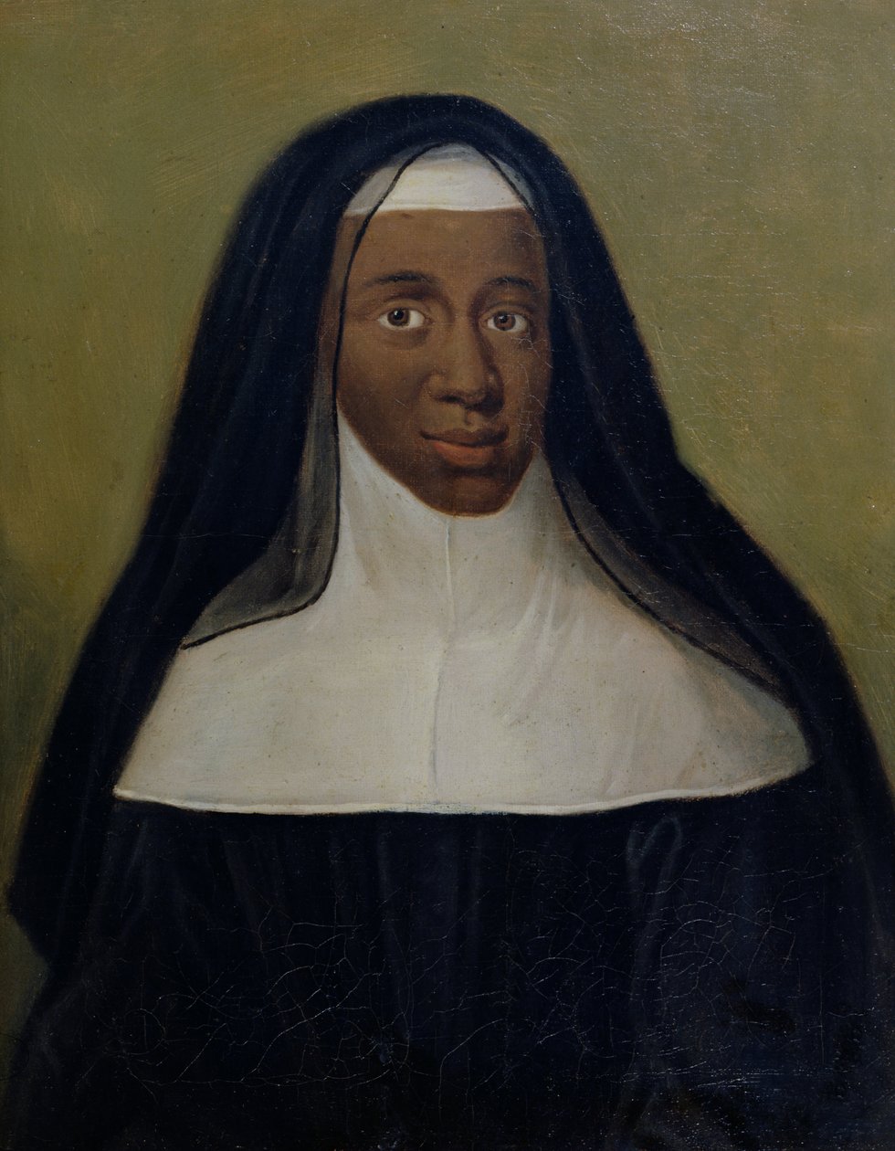 Retrato de Louise-Marie-Therese (1664-1732) A freira negra de Moret de French School
