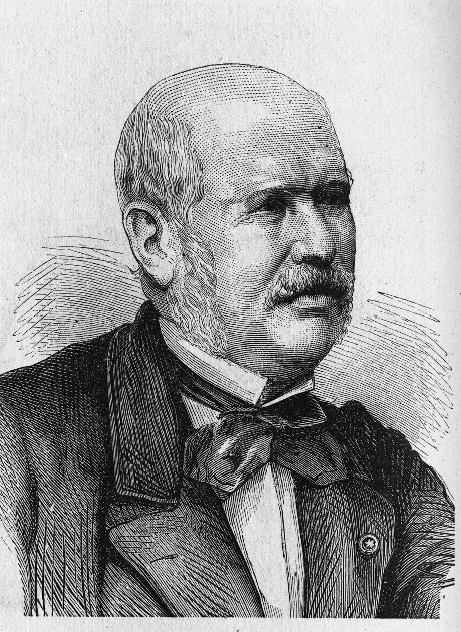 Retrato de MFE Belgrand (1810 - 1878) - em “” Album of Science; estudiosos ilustres; Grandes descobertas ”” ”1896. de French School