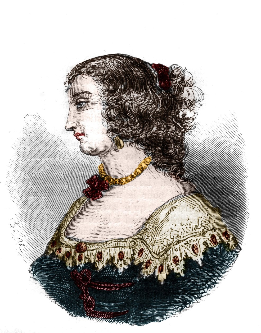 Retrato de Mademoiselle de Hautefort (Marie de Hautefort de French School