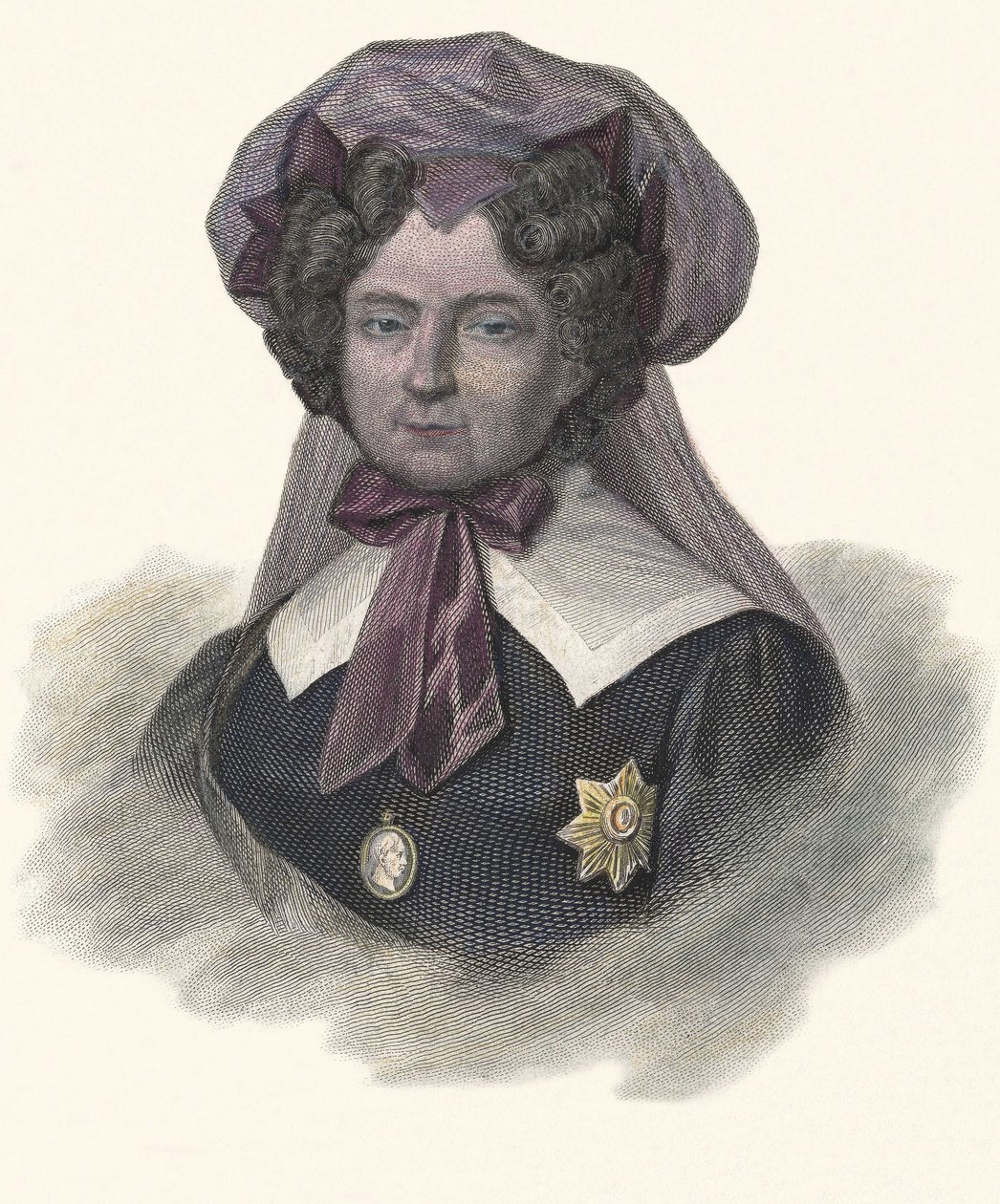 Retrato de Maria Federovna, Princesa de Wurtimberg (1759-1828), Imperadora da Rússia. em "Retratos de Homens Úteis". de French School