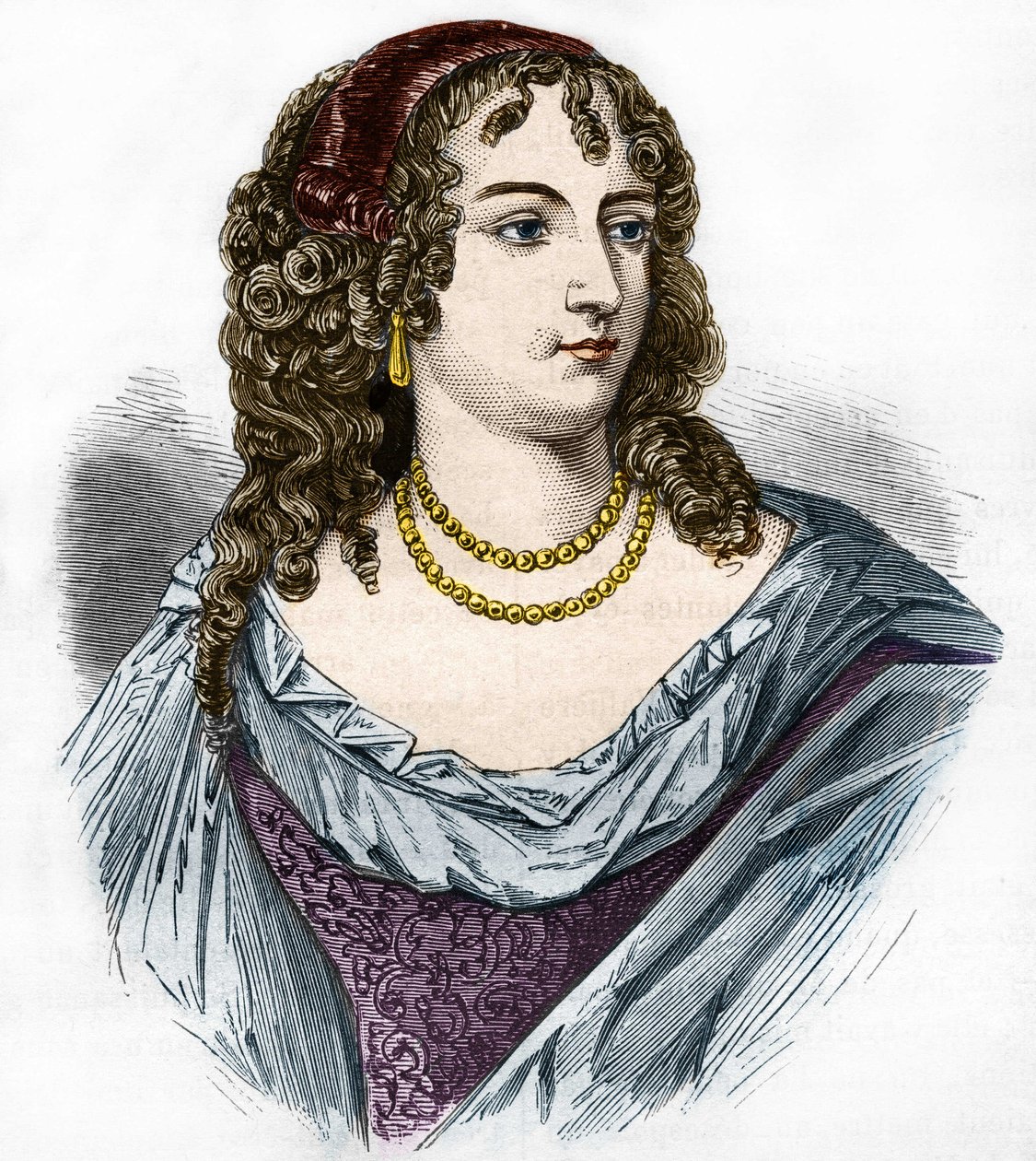 Retrato de Marion Delorme (Marie de Lon, Demoiselle de Lorme de French School