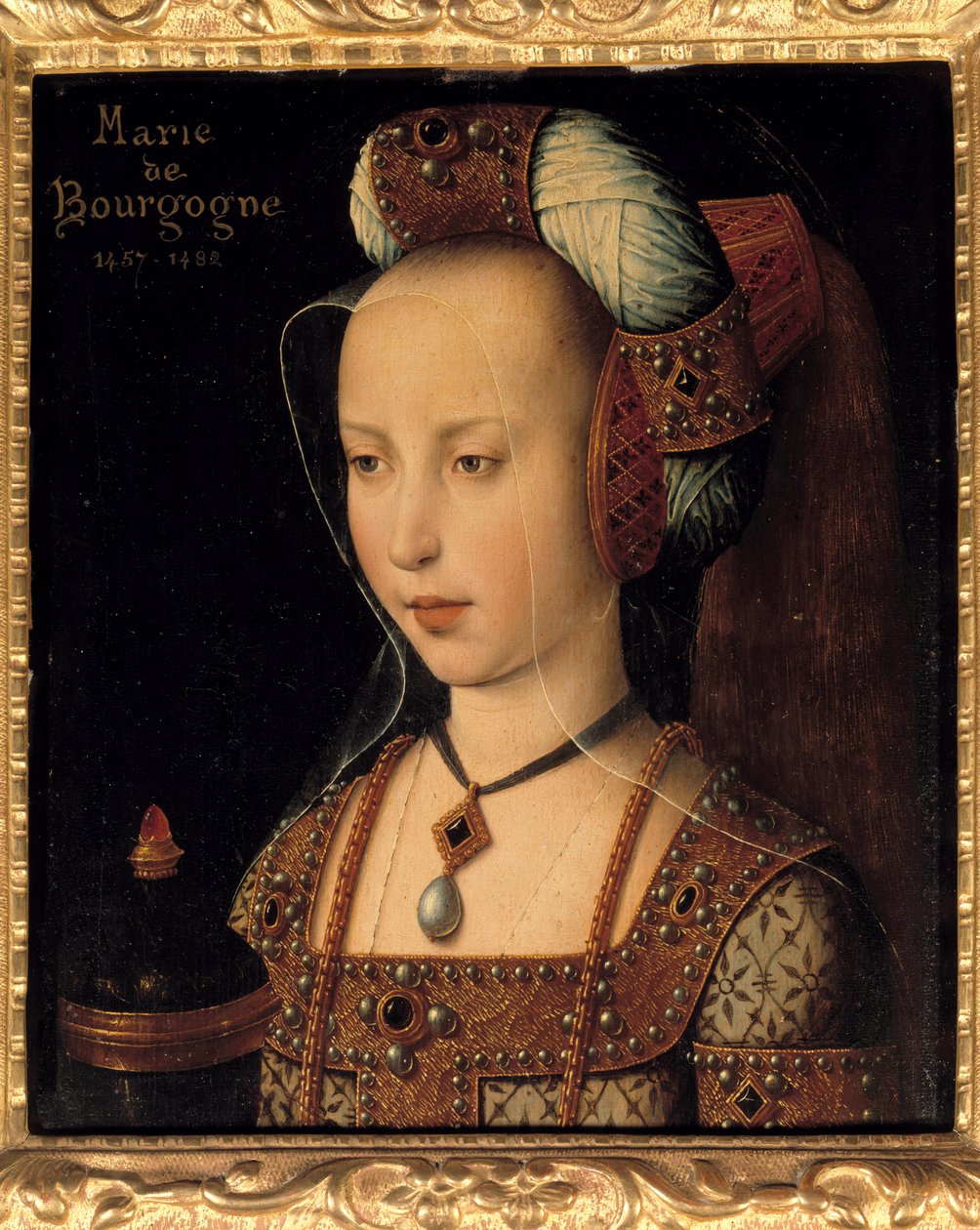 Retrato de Maria de Borgonha (1457-1482), Duquesa e Condessa de Borgonha de French School