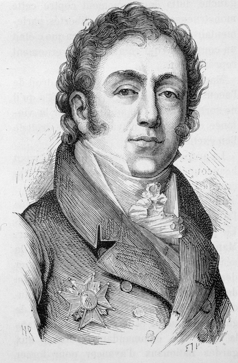 Retrato de Mathieu Montmorency, político francês (1766 - 1826) - em "L