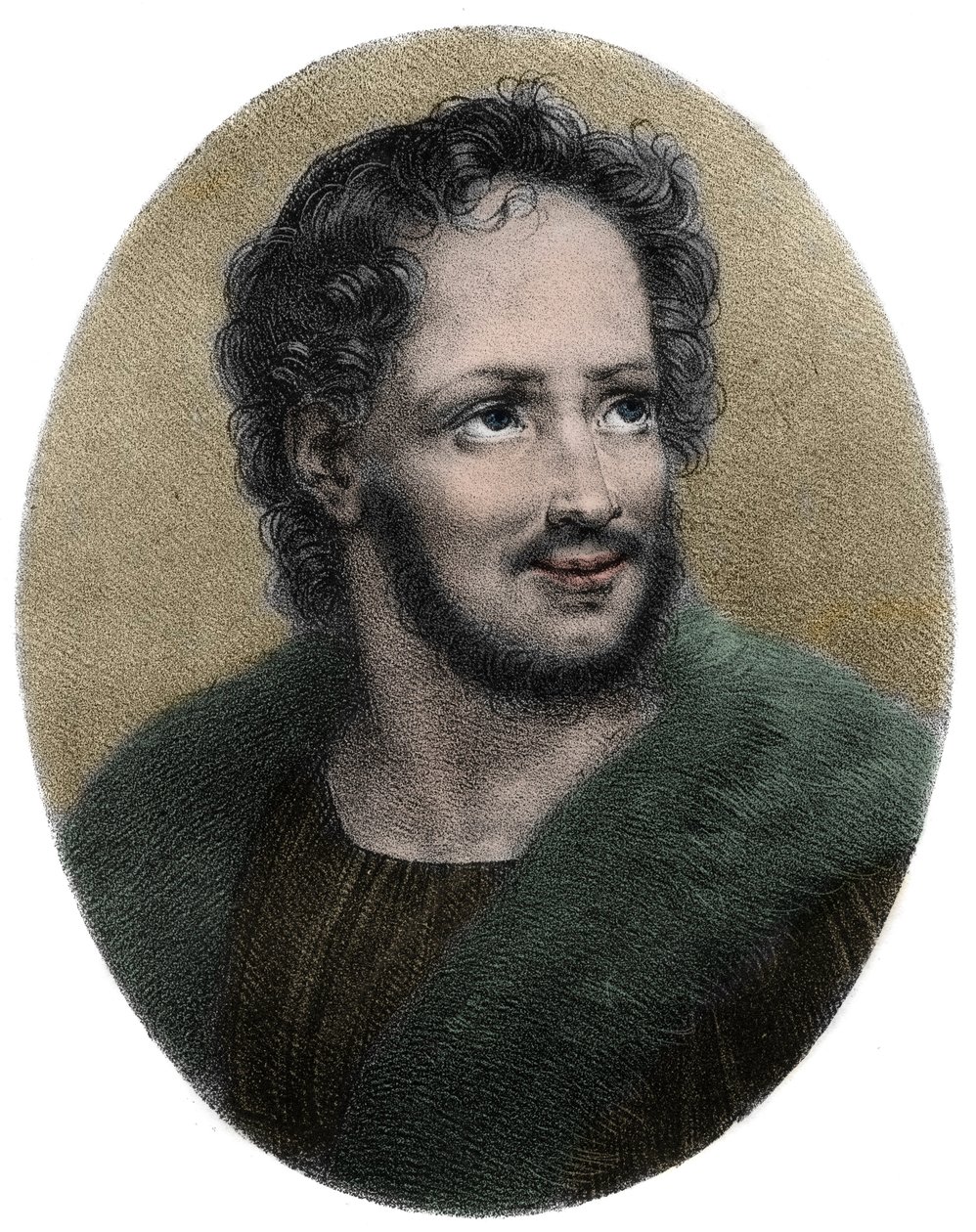 Retrato de Mathurin Regnier Poete francais (1573-1613) - Retrato de Mathurin Regnier (1573-1613), satirista francês, Gravura de French School