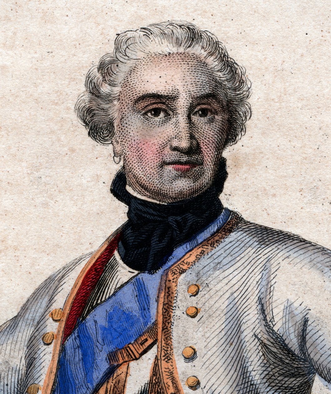 Retrato de Maurice de Saxe (1696-1750), militares alemães em serviço francês e Marechal Geral da França. de French School