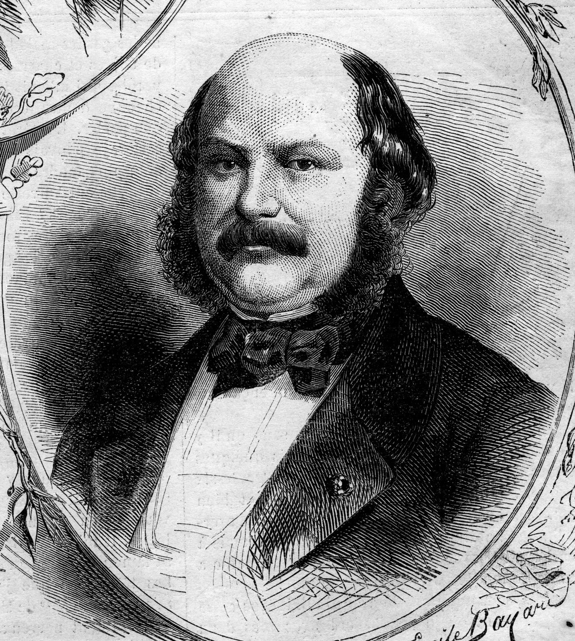 Retrato de Maximilian Jules Marcus Koenigswarter (1817-1878), banqueiro e político francês. Gravura em "Le Monde Illustré" n°262 de 19 de Abril de 1862. de French School