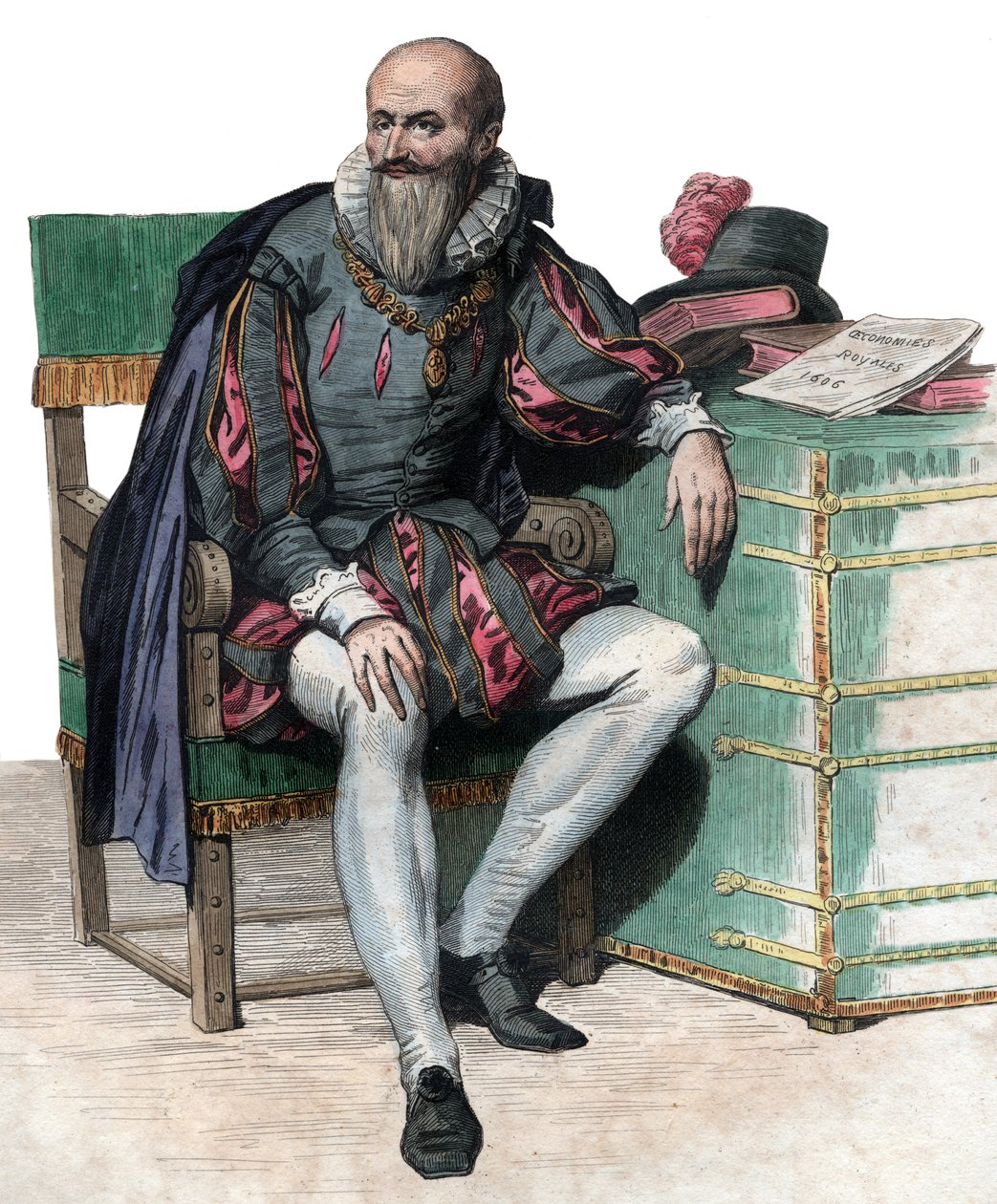 Retrato de Maximilien de Bethune, Duque de Sully (1559-1641), soldado e ministro francês. de French School