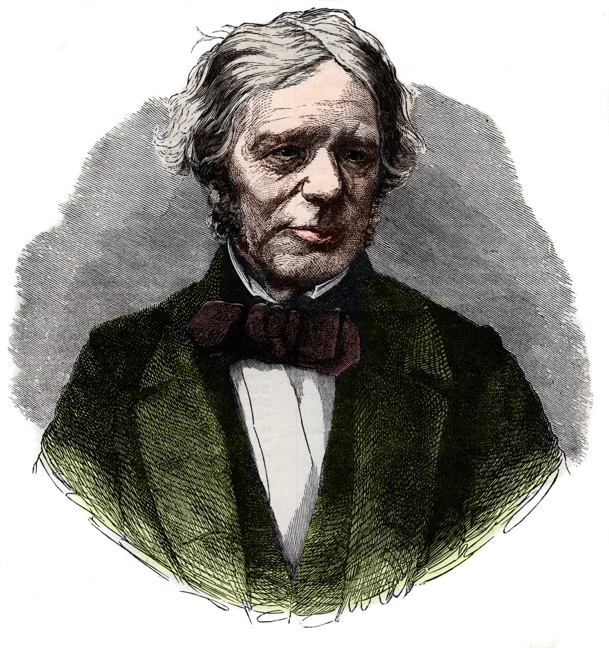 Retrato de Michael Faraday (1791-1867), químico e físico inglês. de French School