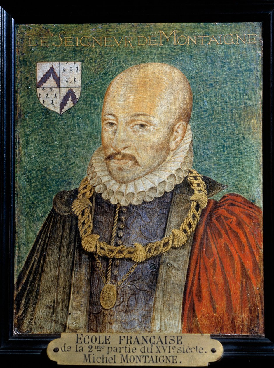 Retrato de Michel Eyquem, Senhor de Montaigne (1533-1572) Pintura anônima. Escola francesa. Chantilly, Musee Conde - Retrato de Michel Eyquem, Senhor de Montaigne (1533-1572) Anônimo. Pintura. Escola de Inglês. Museu Conde, Chantilly, França. de French School