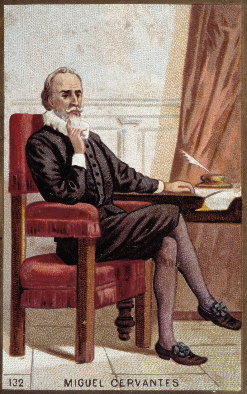 Retrato de Miguel Cervantes (1547-1616), escritor espanhol. de French School