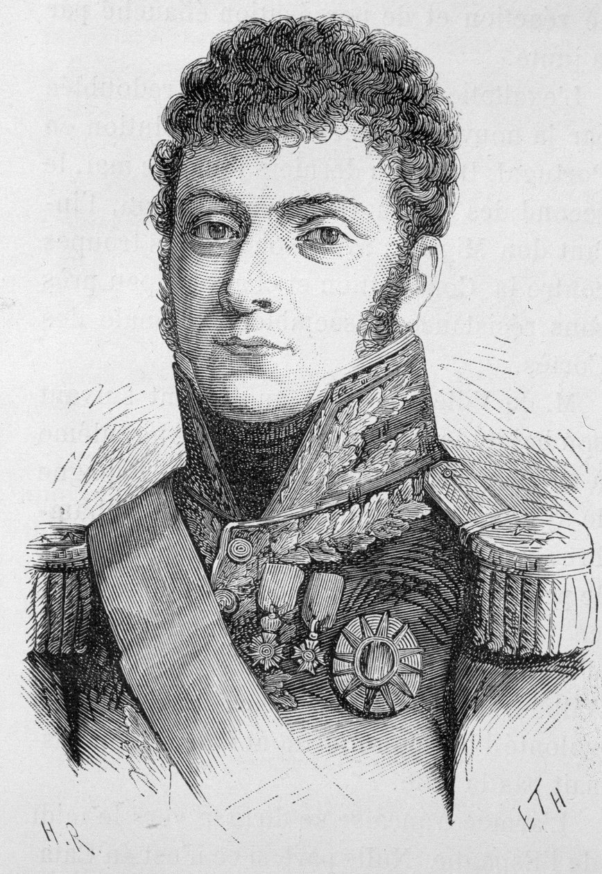 Retrato de Molitor, Marechal de França (1770 - 1849) - em "L