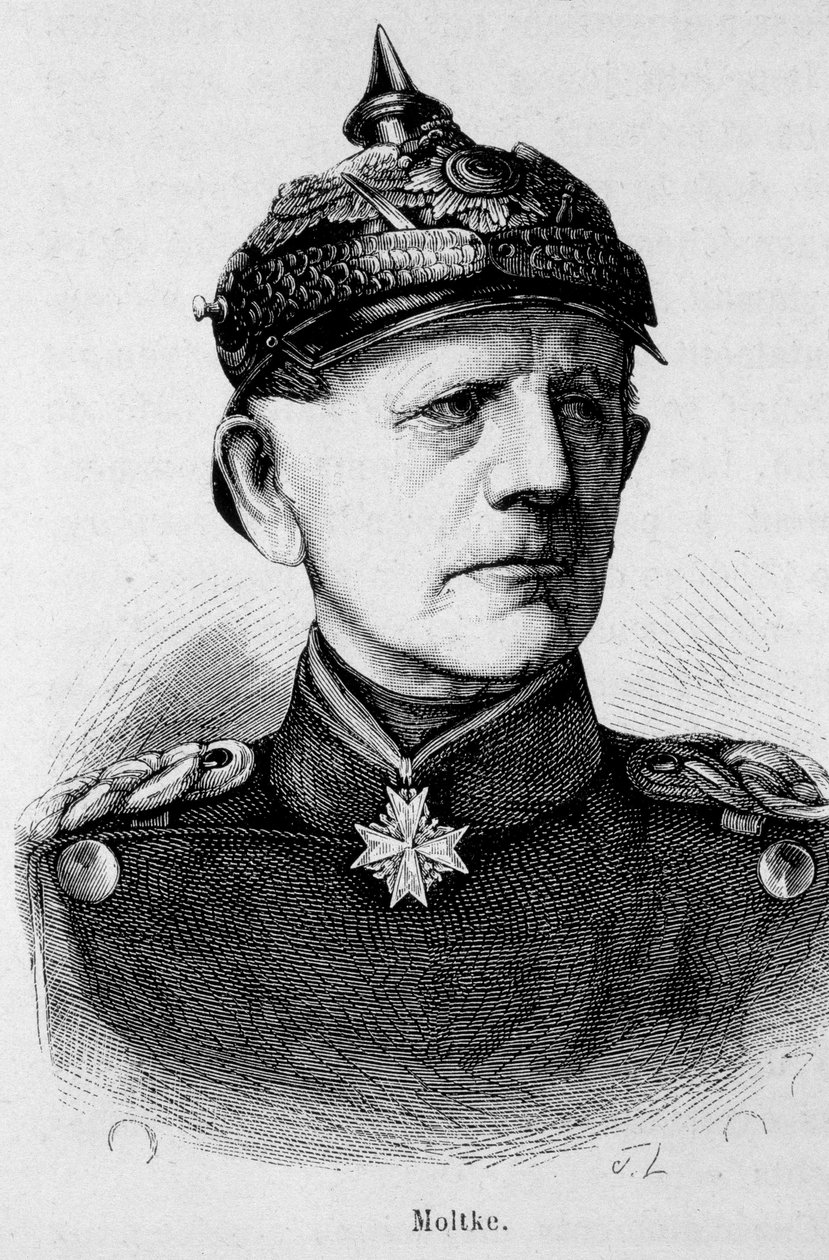 Retrato de Moltke, Marechal de Campo alemão (1800 - 1891) - em "L