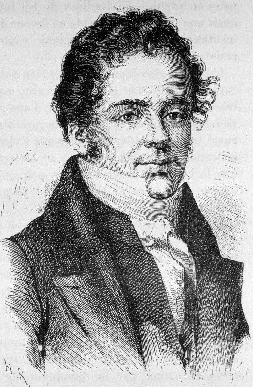 Retrato de Montbel, político francês (1787 - 1861) - em "L