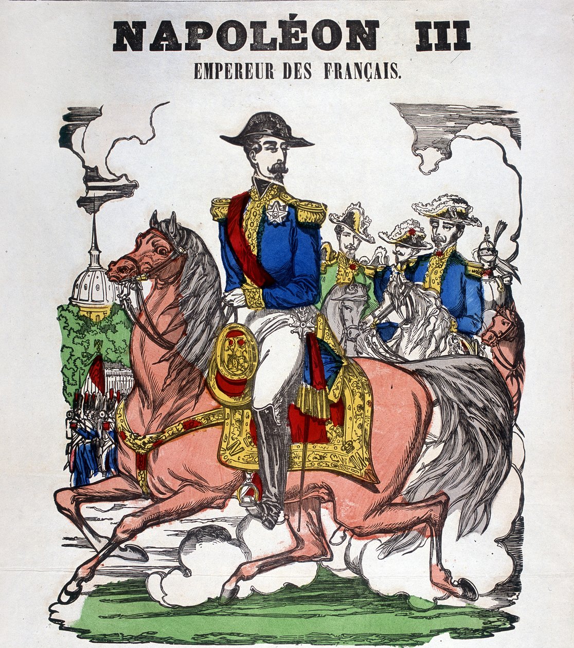 Retrato de Napoleão III. Imagem de Epinal de French School