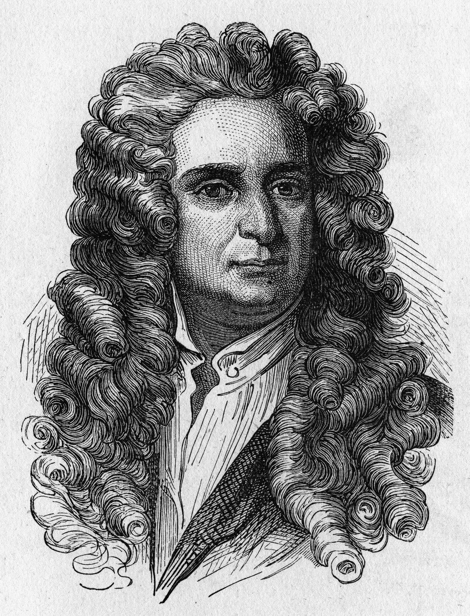 Retrato de Newton - em "Album of Science; Illustrous Scientists; Great Discoveries" 1896. de French School