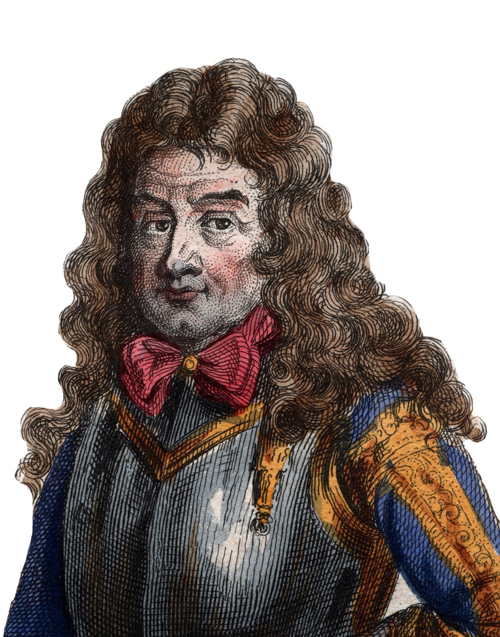 Retrato de Nicolas Catinat de A Falcoaria (1637-1712), comandante militar francês e marechal da França. de French School