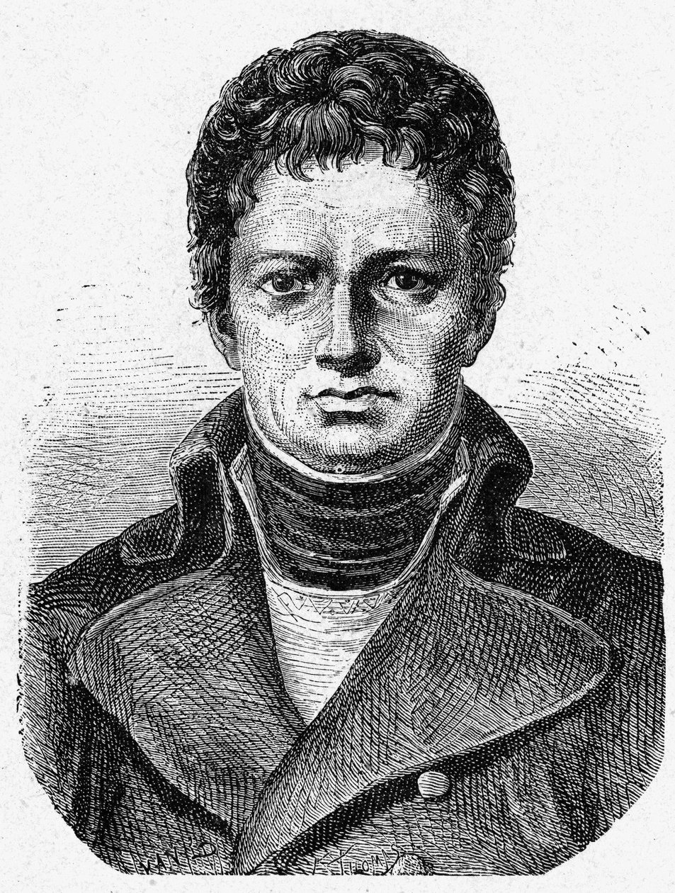 Retrato de Nicolas René Dufriche, Barão Desgenettes (1762 - 1837), médico militar francês - no "Album de la Science; cientistas ilustres; Grandes descobertas" 1896. de French School