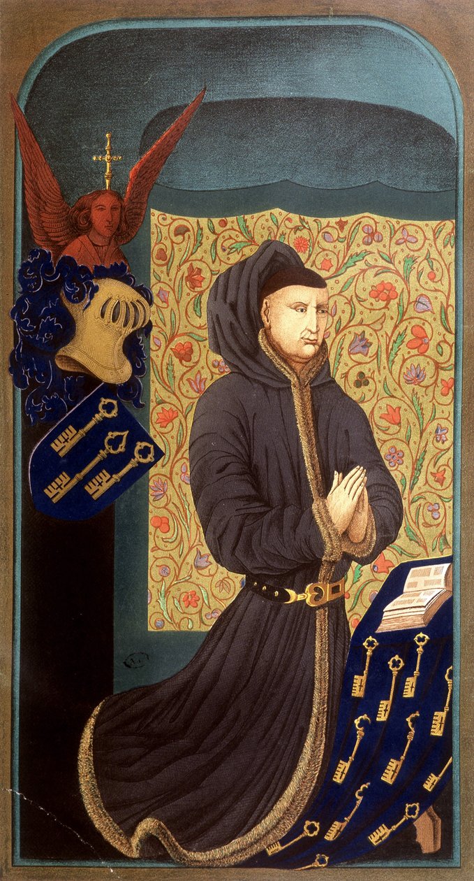 Retrato de Nicolas Rolin, chanceler de Borgonha sob o governo de Philippe Le Bon e fundador do hospital de Beaune de French School