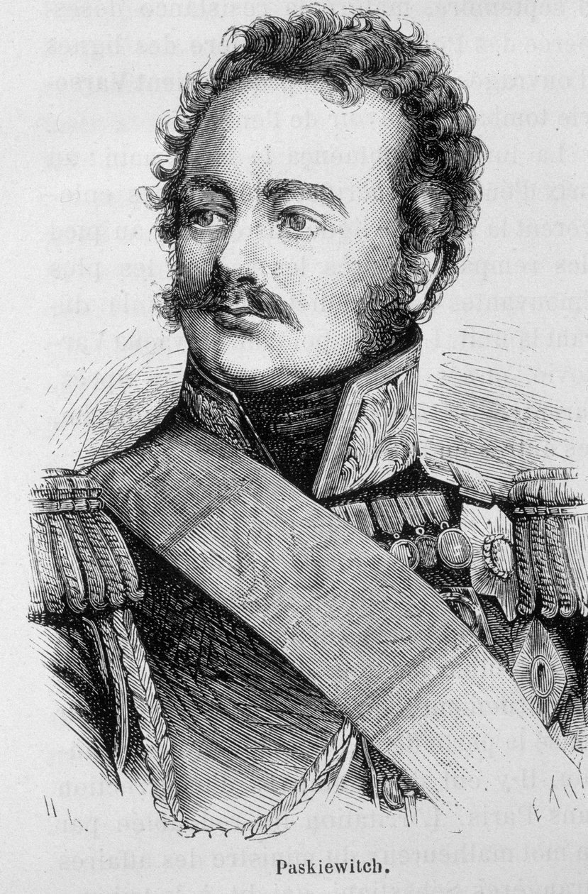 Retrato de Paskiewitch (ou Paskeevich), Marechal russo (1782 - 1856) - em "L