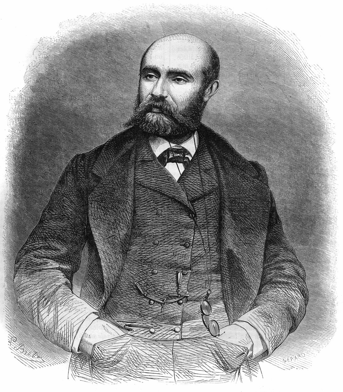 Retrato de Paul Henry Corintin Feval (Paul Feval pere de French School