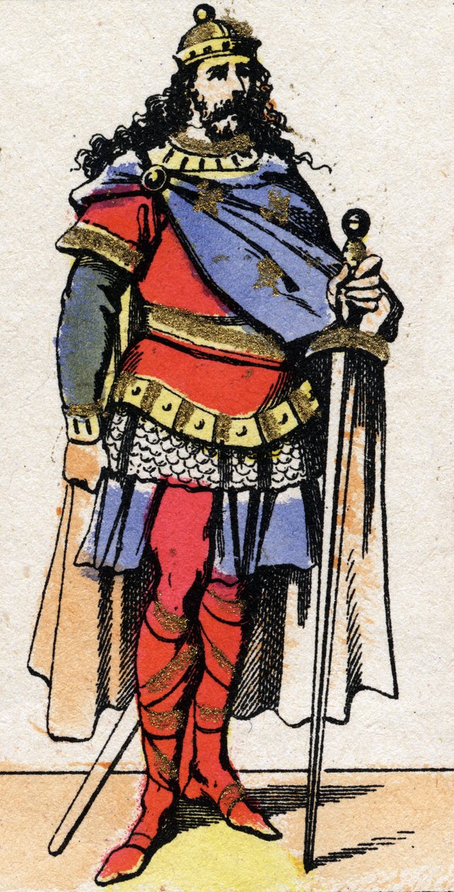 Retrato de Pepin o Jovem ou Herstal (ca. 653-714) de French School