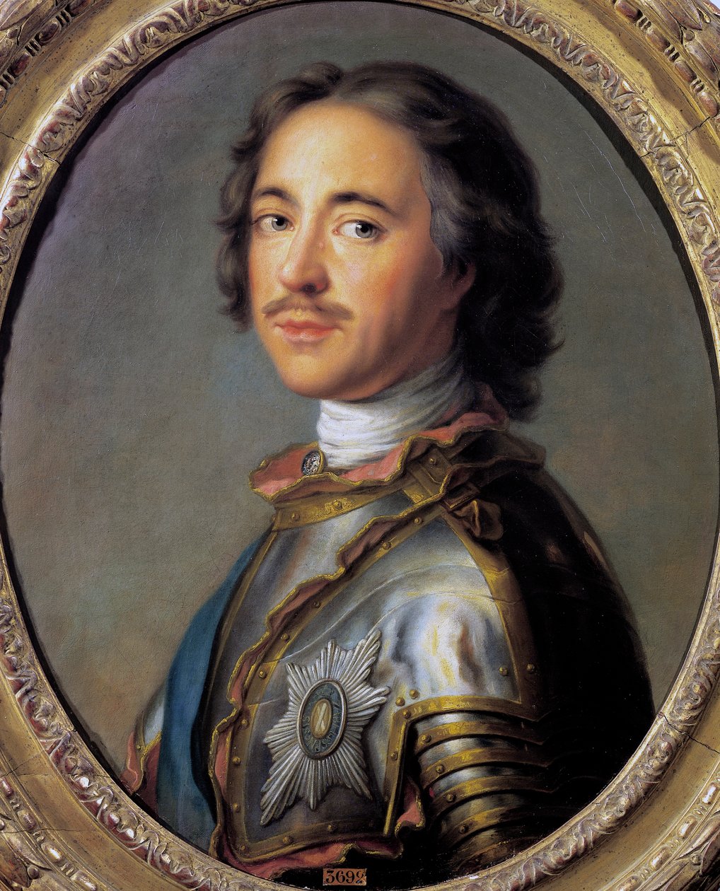Retrato de Pedro I conhecido como Pedro o Grande (Moscovo de French School