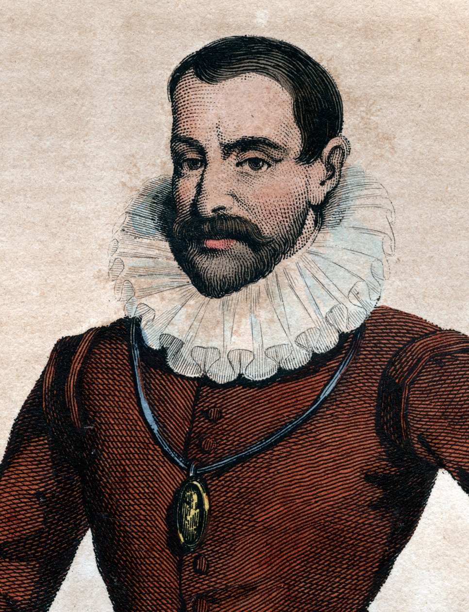 Retrato de Philippe Duplessis Mornay (1549-1623), senhor de Plessis Marly, escritor protestante francês. de French School