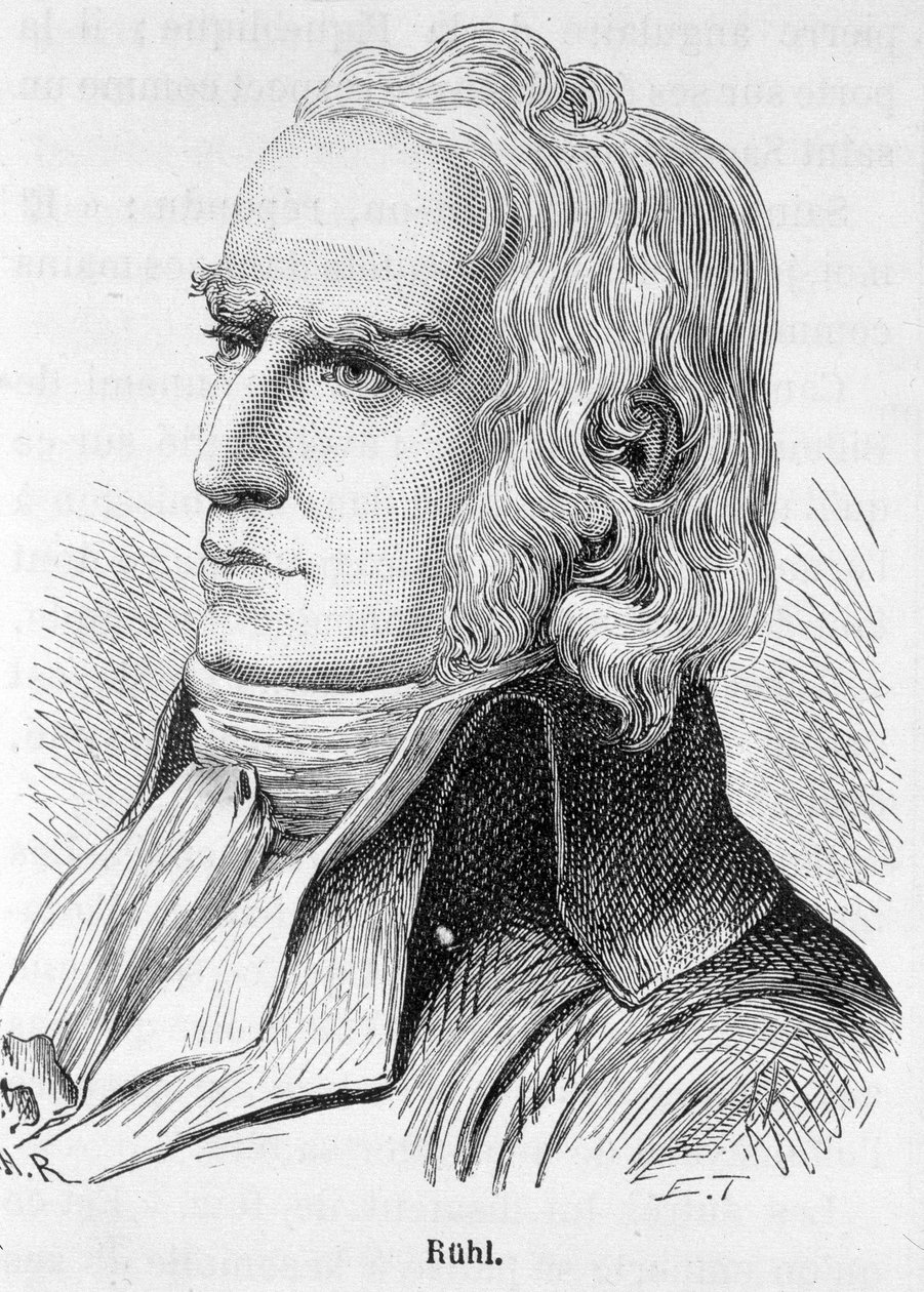 Retrato de Philippe Jacques Ruhl (1737-1795), político francês - em "L