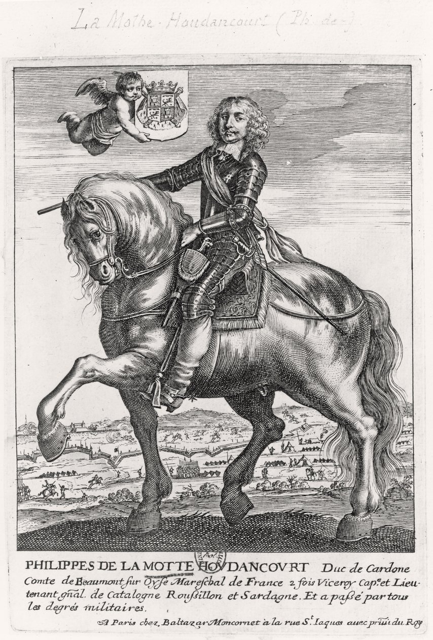 Retrato de Filipe de La Mothe Houdancourt (1605-57) de French School
