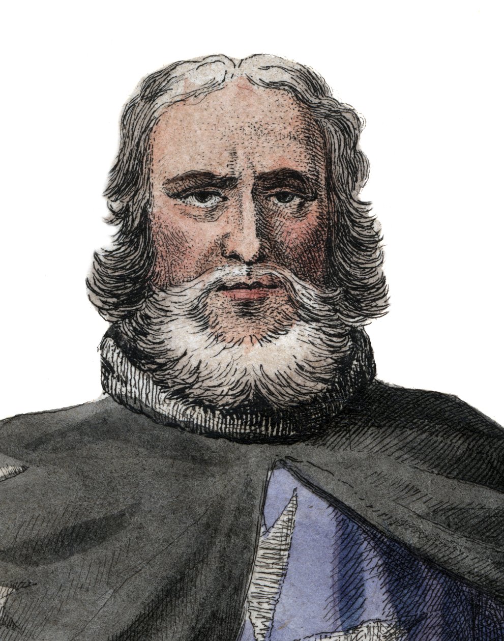 Retrato de Philippe de Villiers de lisle Adam (1464-1534), membro dos Cavaleiros Hospitalários. de French School