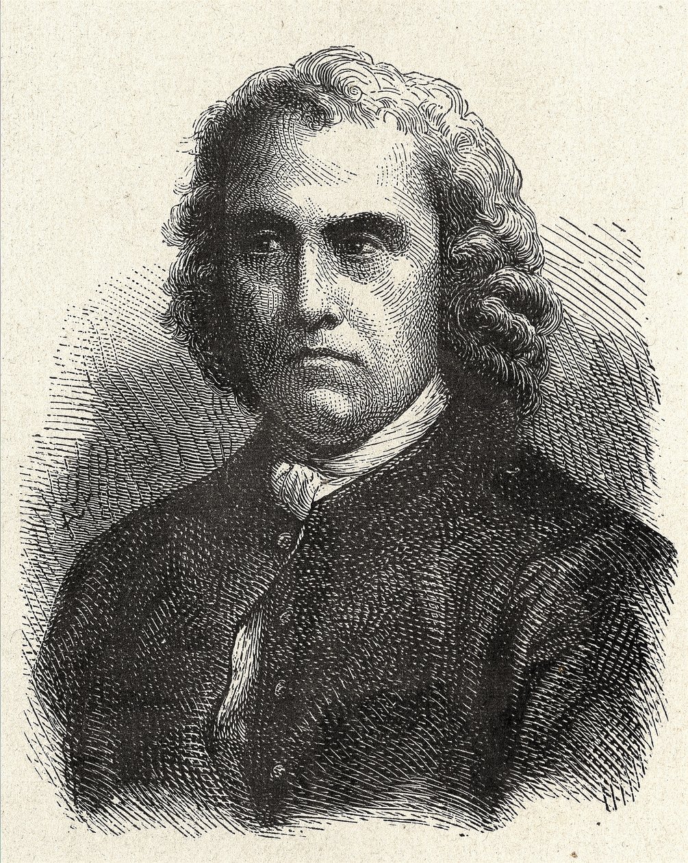 Retrato de Pierre Charles Le Monnier, astrônomo francês (1715 - 1799) - no "Album de la Science; cientistas ilustres; Grandes descobertas" 1896. de French School