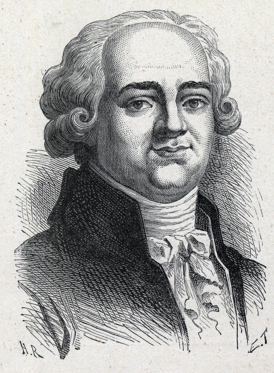 Retrato de Pierre Louis Manuel, político francês (1751-1793) representante do Sena na Convenção Nacional. Gravura a partir de 1889. Coleção privada. de French School
