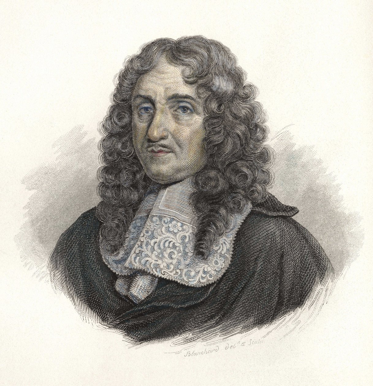 Retrato de Pierre Paul de Riquet (1604-1680), engenheiro francês. em "Portraits des Hommes Useful" (Retratos dos Homens Úteis) de French School