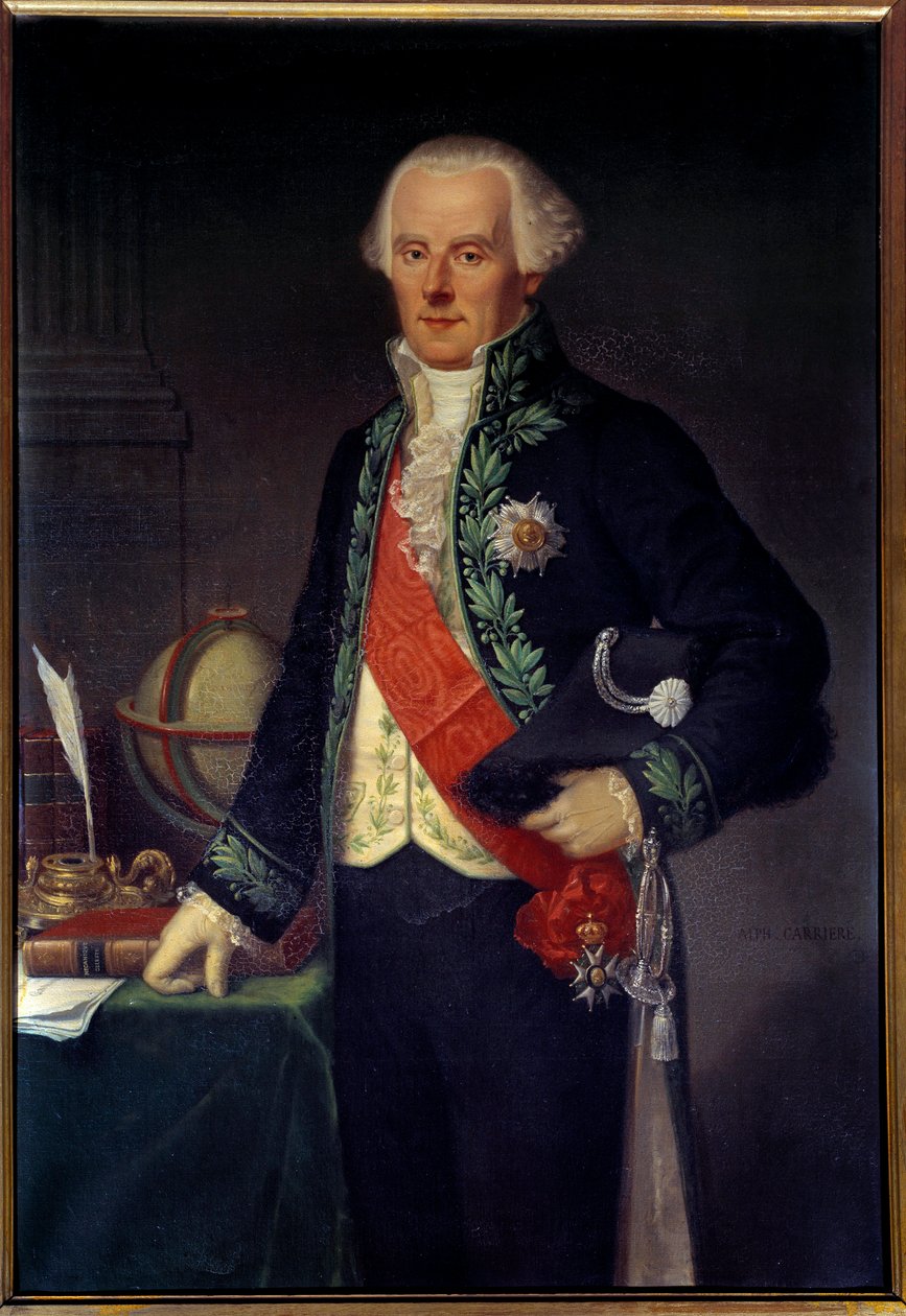 Retrato de Pierre Simon, Marquês de Laplace (1749-1827), matemático, físico e astrônomo. Pintura da École francaise. Paris do século XIX, museu do Observatório de French School