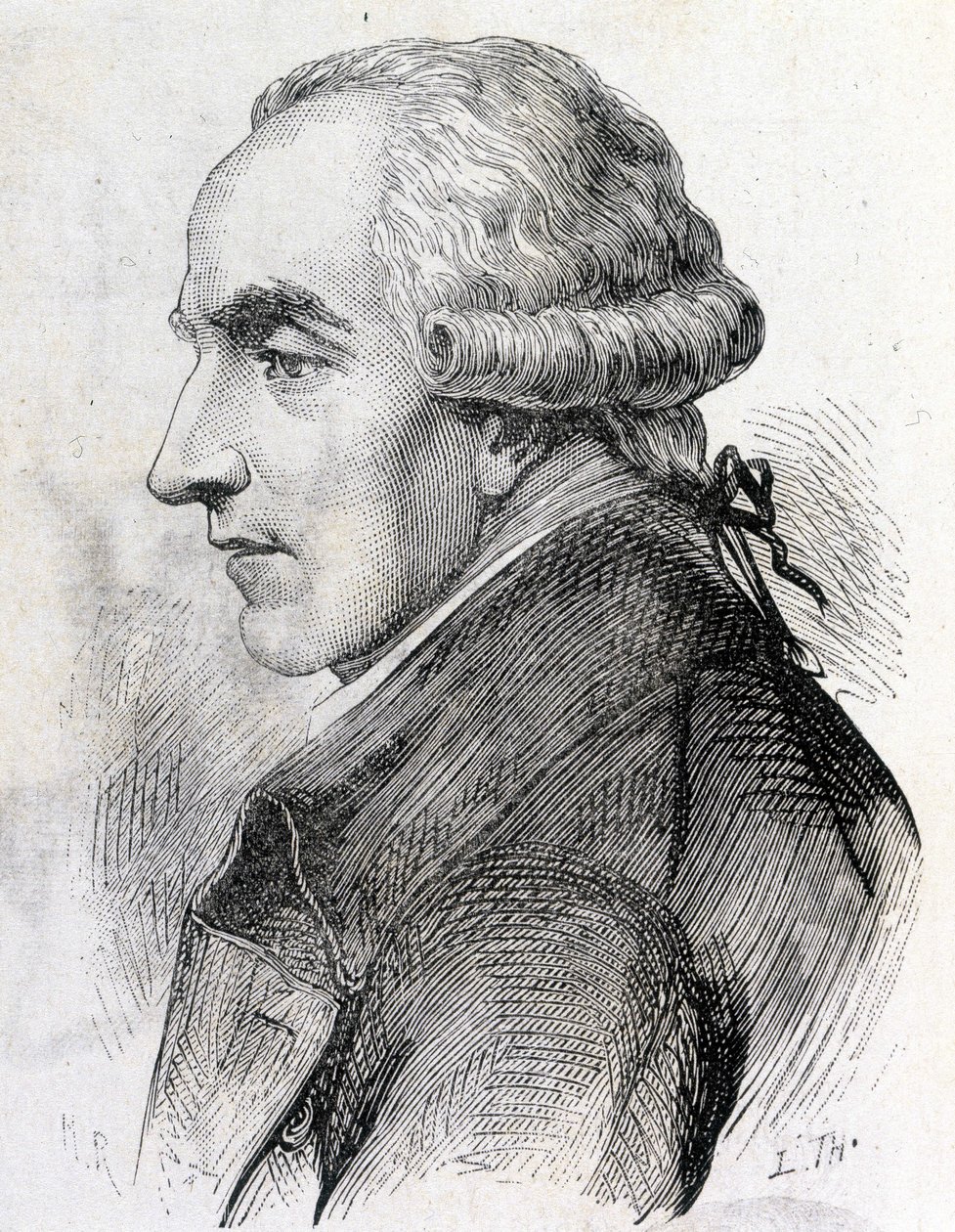 Retrato de Pierre Simon de Laplace (1747 - 1827), astrônomo, matemático e físico francês - em “Album de la Science; cientistas ilustres; Grandes descobertas ”” ”1896. de French School