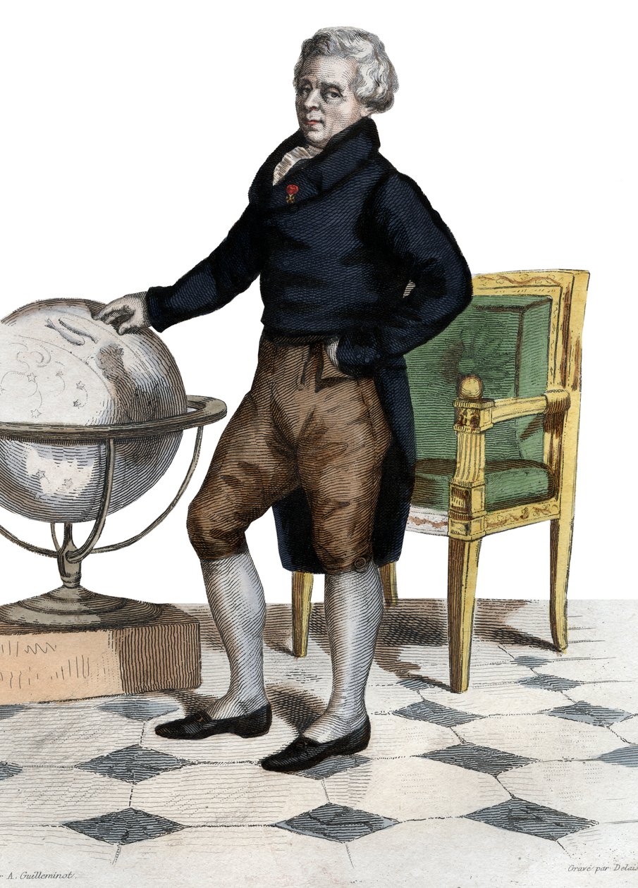 Retrato de Pierre Simon, marquês de Laplace (La Place) (1749-1827), matemático e astrônomo francês. de French School