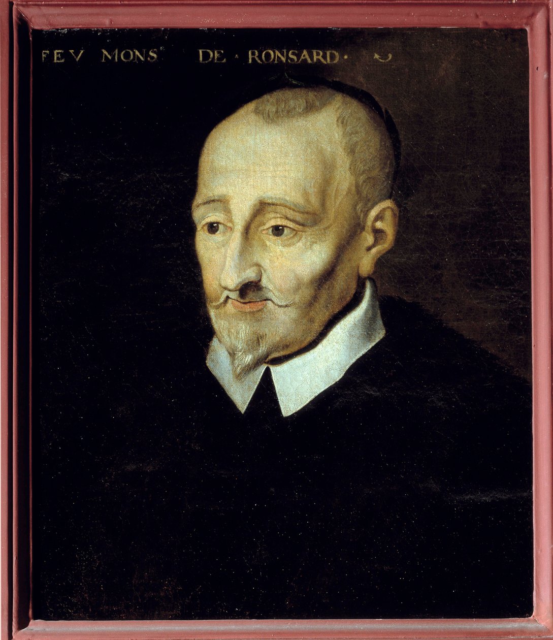 Retrato de Pierre de Ronsard (1524-1585), poeta francês, pintura anônima do século XVIII. Museu Blois. de French School