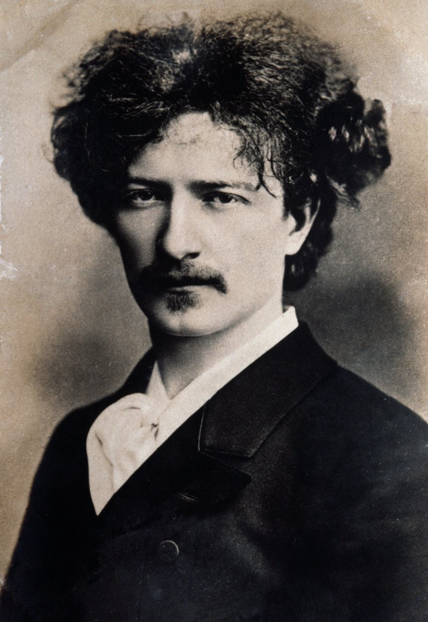 Retrato do compositor polonês Ignacy Jan Paderewski (1860-1941) de French School