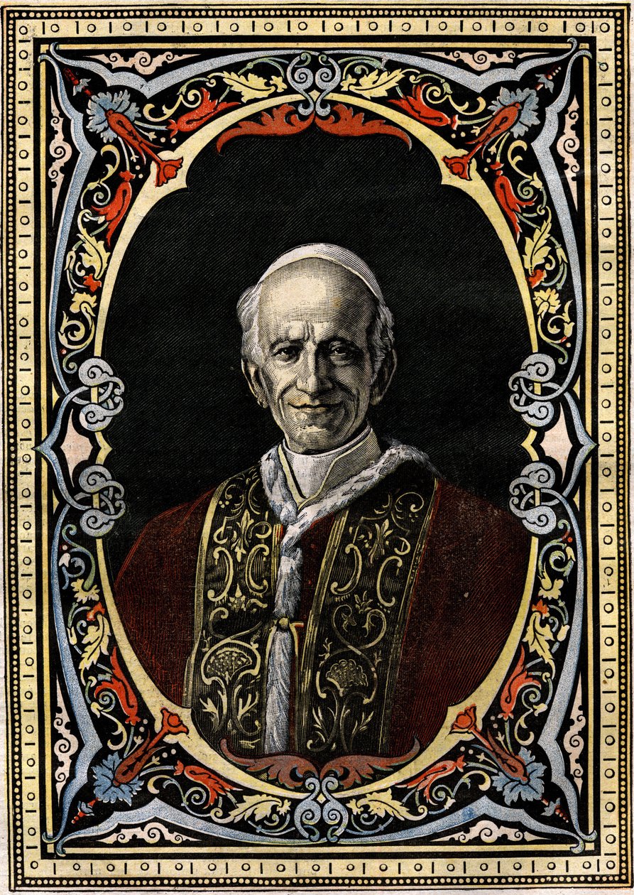 Retrato do Papa Leão XIII (Leão XIII, Giacchino Pecci de French School