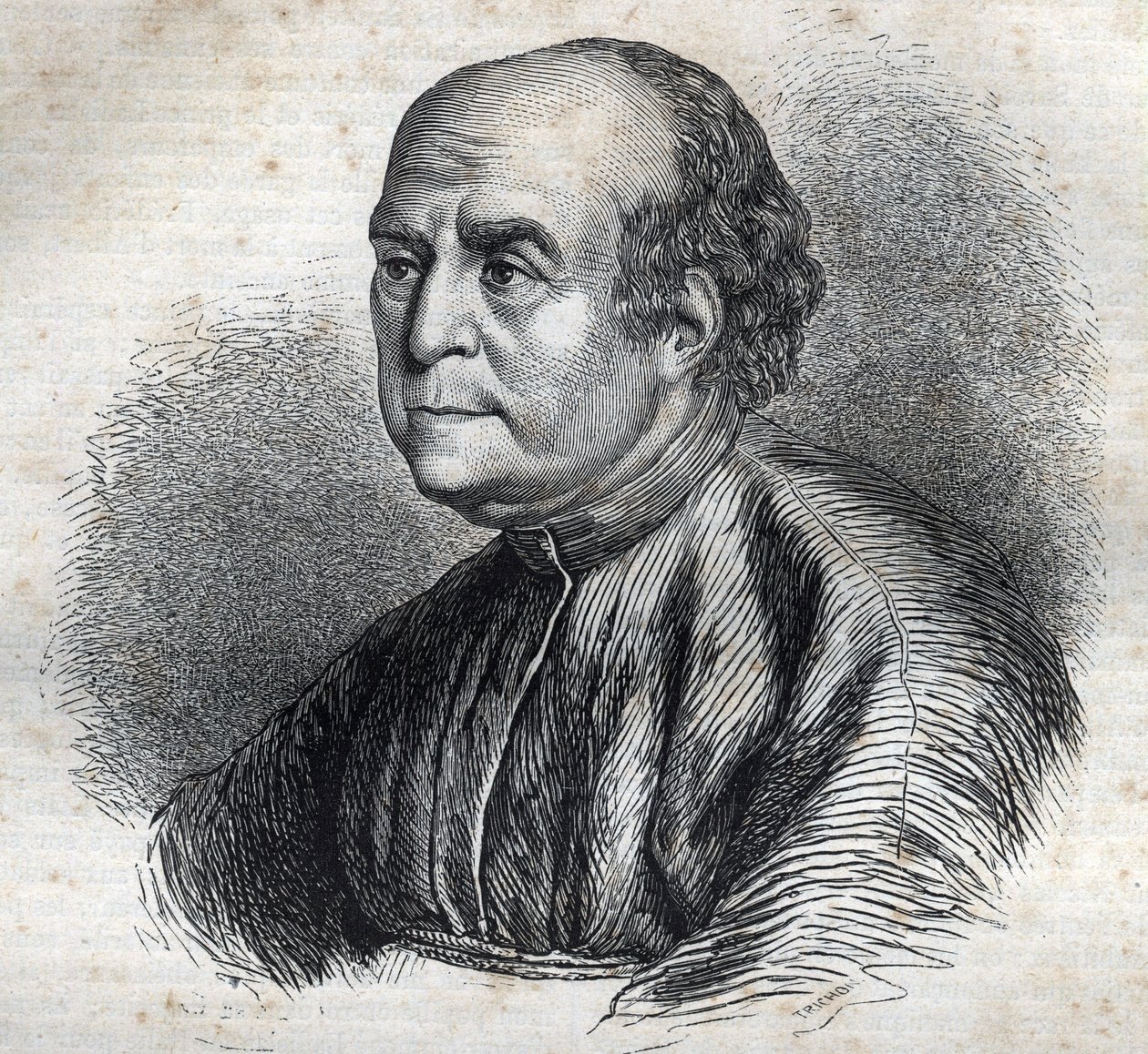 Retrato do Papa Nicolau V (1398-1455) Gravação em "História dos Papas" (...) Crimes da Rainha Rei e Imperadores ao longo dos séculos" por Maurice Lachatre de French School