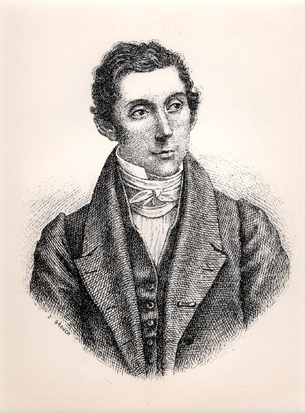 Retrato de René Caillie (1799-1838) (gravura) (foto a p/b) de French School