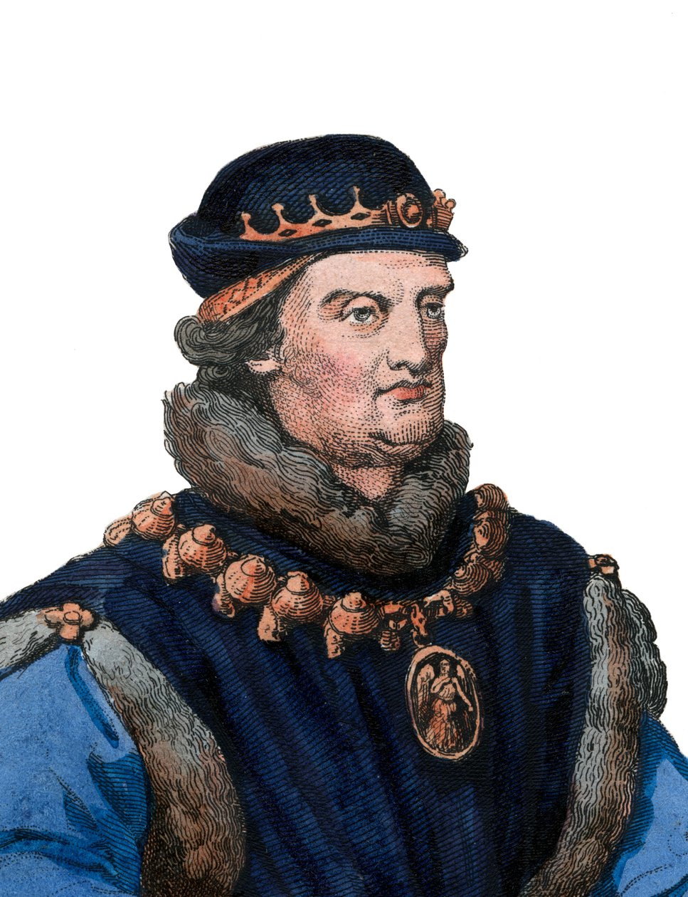 Retrato de Rene de Anjou, também conhecido como Rei René I de Nápoles (1409-1480). de French School
