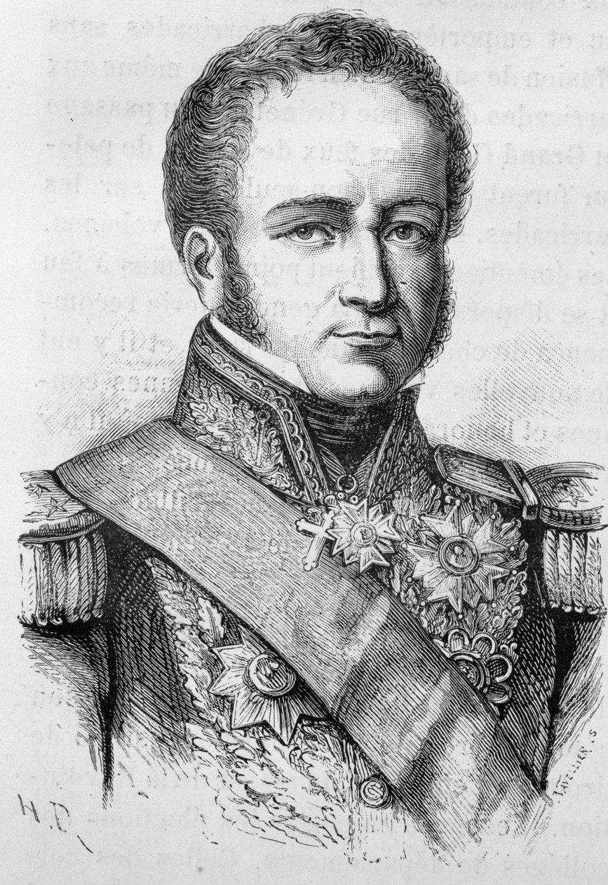 Retrato de Rigny, Almirante Francês (1782 - 1835) - em "L